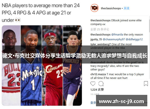 德文·布克社交媒体分享生活哲学激励无数人追求梦想与自我成长